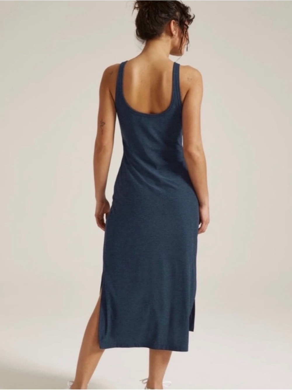 NWT Beyond Yoga Featherweight Resort Midi Slip Dress Nocturnal Navy S - Picture 6 of 8